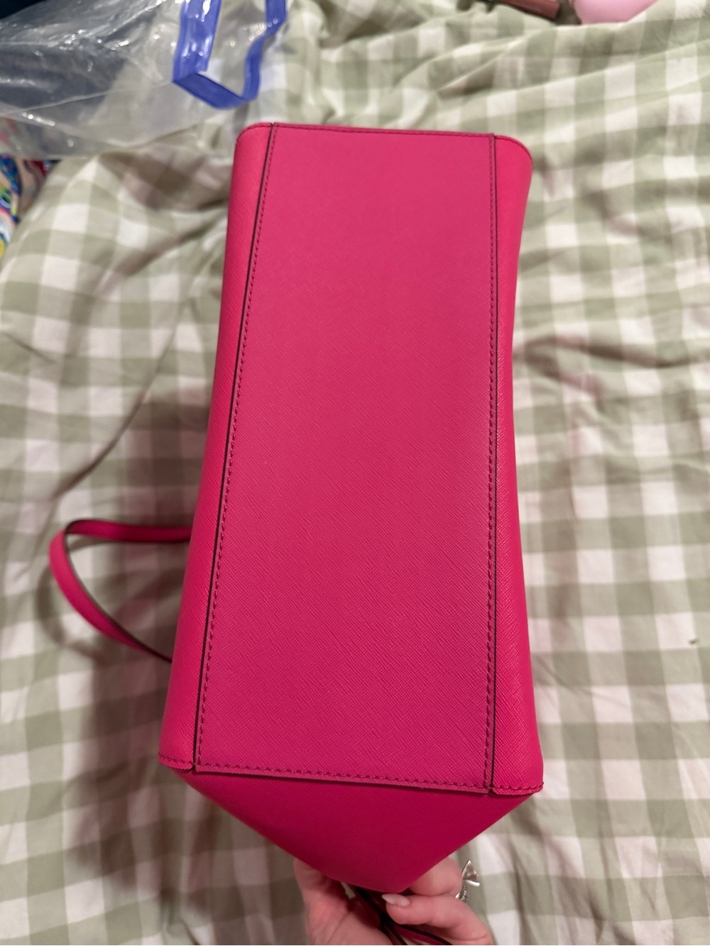Michael Kors Hot Pink Saffiano Tote - Picture 2 of 4
